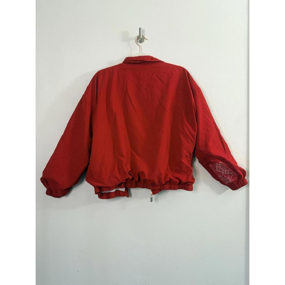 Vintage Teddi Red Windbreaker Jacket Women’s M 80/90s Embroidered Quilted Zip Up - Picture 6 of 8